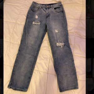 Distressed Mom Jeans